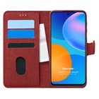 Microsonic Huawei P Smart 2021 Kılıf Fabric Book Wallet Kırmızı