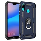 Microsonic Huawei P20 Lite Kılıf Military Ring Holder Lacivert