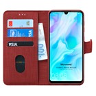 Microsonic Huawei P30 Lite Kılıf Fabric Book Wallet Kırmızı