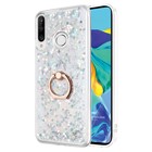 Microsonic Huawei P30 Lite Kılıf Glitter Liquid Holder Gümüş