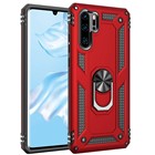 Microsonic Huawei P30 Pro Kılıf Military Ring Holder Kırmızı