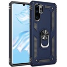 Microsonic Huawei P30 Pro Kılıf Military Ring Holder Lacivert