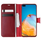 Microsonic Huawei P40 Kılıf Delux Leather Wallet Kırmızı