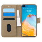 Microsonic Huawei P40 Kılıf Fabric Book Wallet Gold