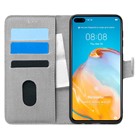 Microsonic Huawei P40 Kılıf Fabric Book Wallet Gri