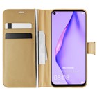 Microsonic Huawei P40 Lite Kılıf Delux Leather Wallet Gold