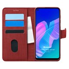 Microsonic Huawei P40 Lite E Kılıf Fabric Book Wallet Kırmızı