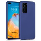 Microsonic Matte Silicone Huawei P40 Kılıf Lacivert