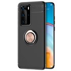 Microsonic Huawei P40 Pro Kılıf Kickstand Ring Holder Siyah Rose