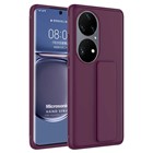 Microsonic Huawei P50 Pro Kılıf Hand Strap Mor