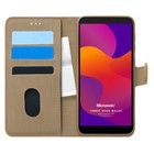 Microsonic Huawei Y5P Kılıf Fabric Book Wallet Gold