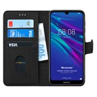 Microsonic Huawei Y6 2019 Kılıf Fabric Book Wallet Siyah