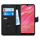 Microsonic Huawei Y7 2019 Kılıf Fabric Book Wallet Siyah