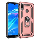 Microsonic Huawei Y7 2019 Kılıf Military Ring Holder Rose Gold