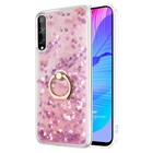 Microsonic Huawei P Smart S Kılıf Glitter Liquid Holder Pembe