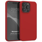 Microsonic Matte Silicone Apple iPhone 15 Pro Kılıf Kırmızı