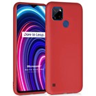 Microsonic Matte Silicone Realme C25Y Kılıf Kırmızı