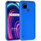 Microsonic Matte Silicone Realme C25Y Kılıf Mavi