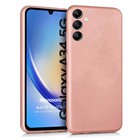 Microsonic Matte Silicone Samsung Galaxy A34 Kılıf Rose Gold