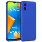 Microsonic Matte Silicone Vivo Y15s Kılıf Mavi