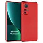 Microsonic Matte Silicone Xiaomi Mi 12 Kılıf Kırmızı