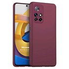 Microsonic Matte Silicone Xiaomi Poco M4 Pro Kılıf Mor