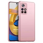 Microsonic Matte Silicone Xiaomi Poco M4 Pro Kılıf Rose Gold