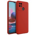 Microsonic Matte Silicone Xiaomi Redmi 10C Kılıf Kırmızı