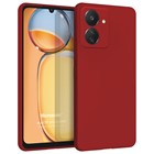 Microsonic Matte Silicone Xiaomi Poco C65 Kılıf Kırmızı