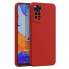 Microsonic Matte Silicone Xiaomi Redmi Note 11 Pro 5G Kılıf Kırmızı