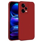 Microsonic Matte Silicone Xiaomi Redmi Note 12 Pro Kılıf Kırmızı