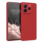 Microsonic Matte Silicone Xiaomi Redmi Note 14 4G Kılıf Kırmızı