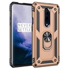 Microsonic OnePlus 7 Pro Kılıf Military Ring Holder Gold