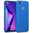 Microsonic Matte Silicone Oppo A12 Kılıf Mavi