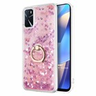 Microsonic Oppo A16 Kılıf Glitter Liquid Holder Pembe