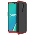 Microsonic Oppo A5 2020 Kılıf Double Dip 360 Protective Siyah Kırmızı