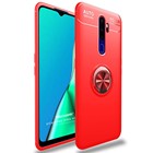 Microsonic Oppo A9 2020 Kılıf Kickstand Ring Holder Kırmızı