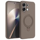 Microsonic Oppo A6 Pro Kılıf Aura Stant MagSafe Kahverengi