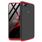 Microsonic Oppo F9 F9 Pro Kılıf Double Dip 360 Protective Siyah Kırmızı