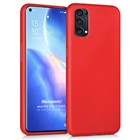 Microsonic Matte Silicone Oppo Reno 5 Pro 5G Kılıf Kırmızı