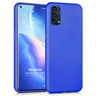 Microsonic Matte Silicone Oppo Reno 5 Pro 5G Kılıf Mavi