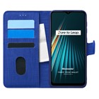 Microsonic Realme 5i Kılıf Fabric Book Wallet Lacivert