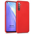 Microsonic Matte Silicone Realme 6 Kılıf Kırmızı