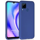 Microsonic Matte Silicone Realme C15 Kılıf Lacivert