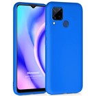 Microsonic Matte Silicone Realme C15 Kılıf Mavi