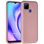 Microsonic Matte Silicone Realme C15 Kılıf Rose Gold