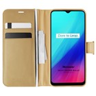 Microsonic Realme C3 Kılıf Delux Leather Wallet Gold