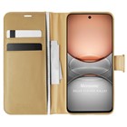 Microsonic Realme C75 Kılıf Delux Leather Wallet Gold