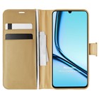 Microsonic Realme Note 50 Kılıf Delux Leather Wallet Gold