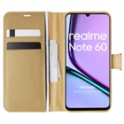 Microsonic Realme Note 60 Kılıf Delux Leather Wallet Gold